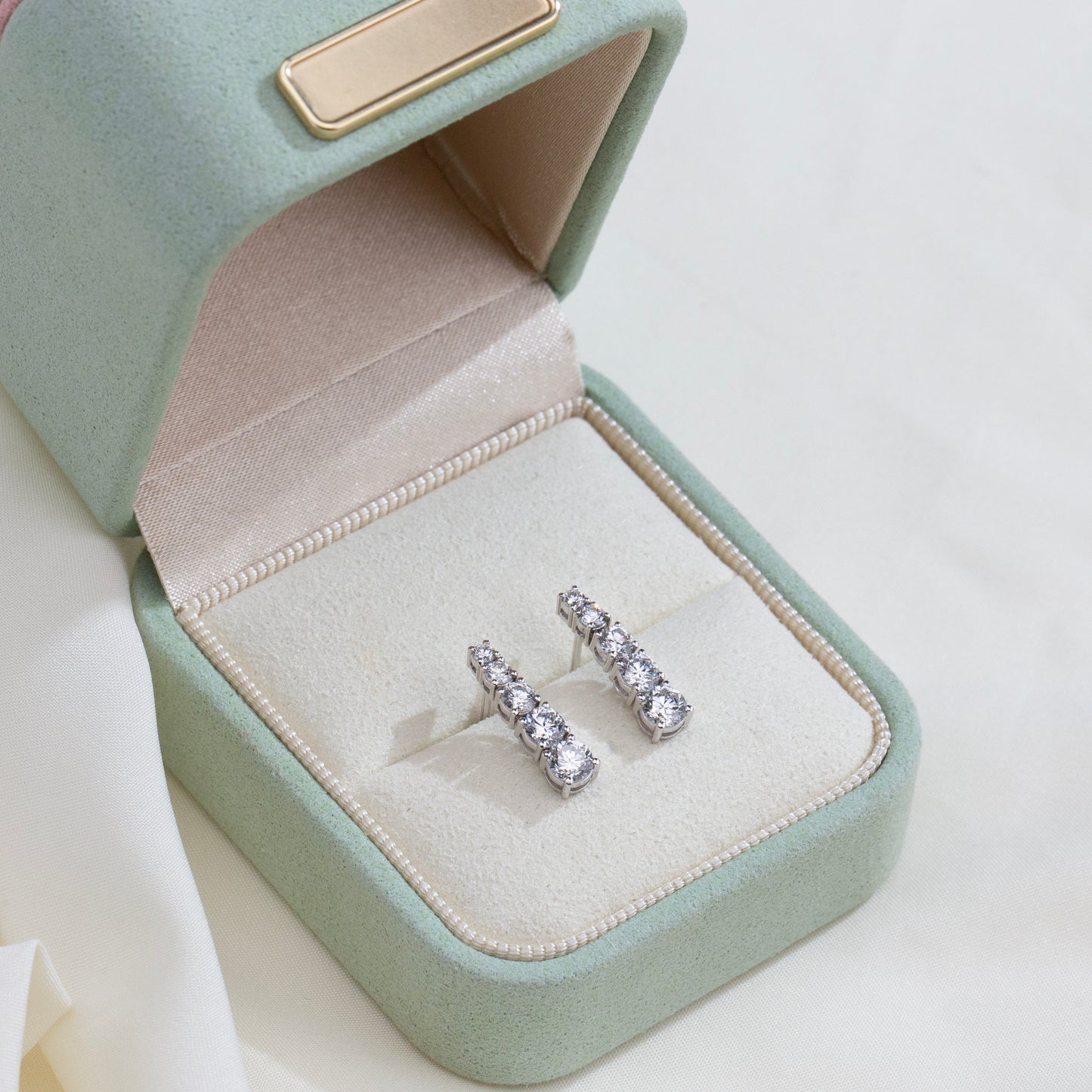 Allure Drop Earrings Round Lab-Grown