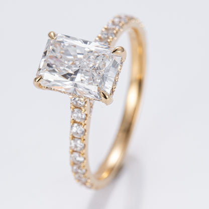 Allure Radiant Pavé - Cathedral Setting