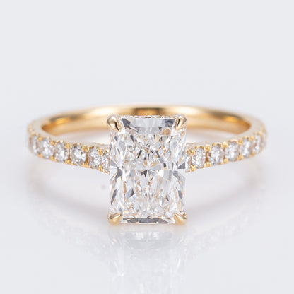Allure Radiant Pavé - Cathedral Setting