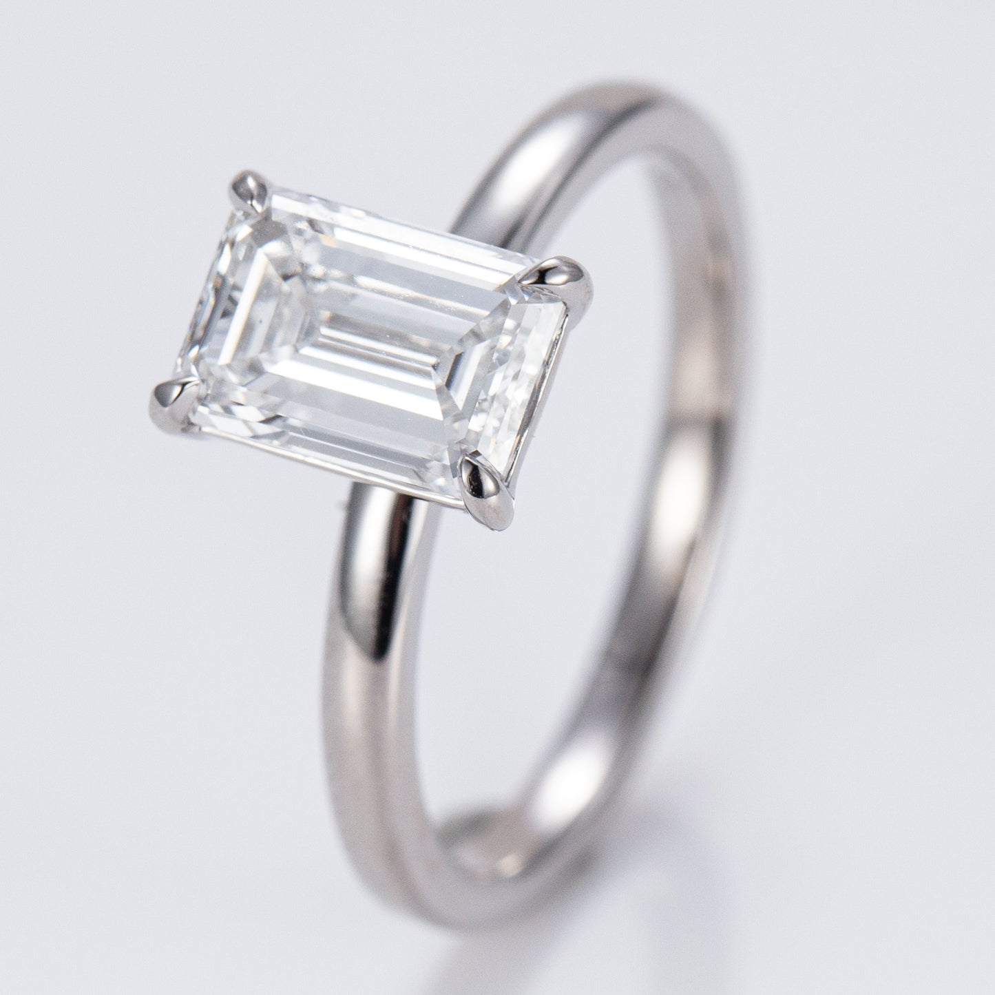 Allure Emerald Cut Solitaire - Lab Grown Diamond Engagement Ring