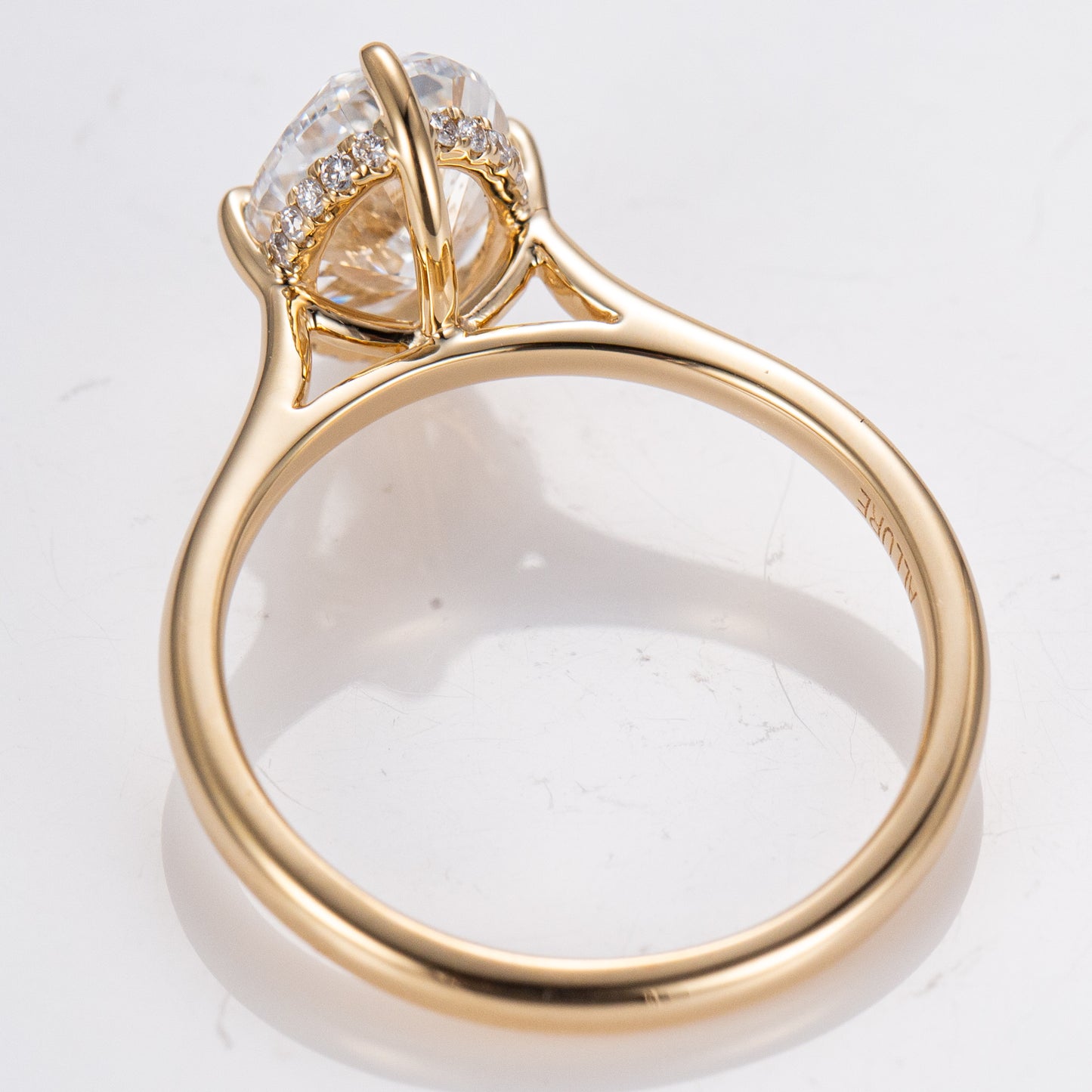 Allure Oval Cathedral - Lab-Grown Engagement Ring