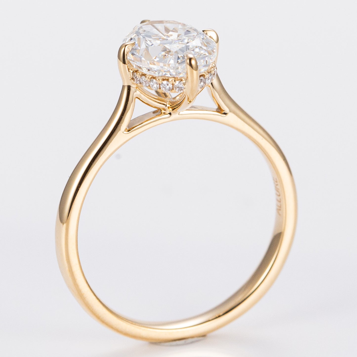 Allure Oval Cathedral - Lab-Grown Engagement Ring