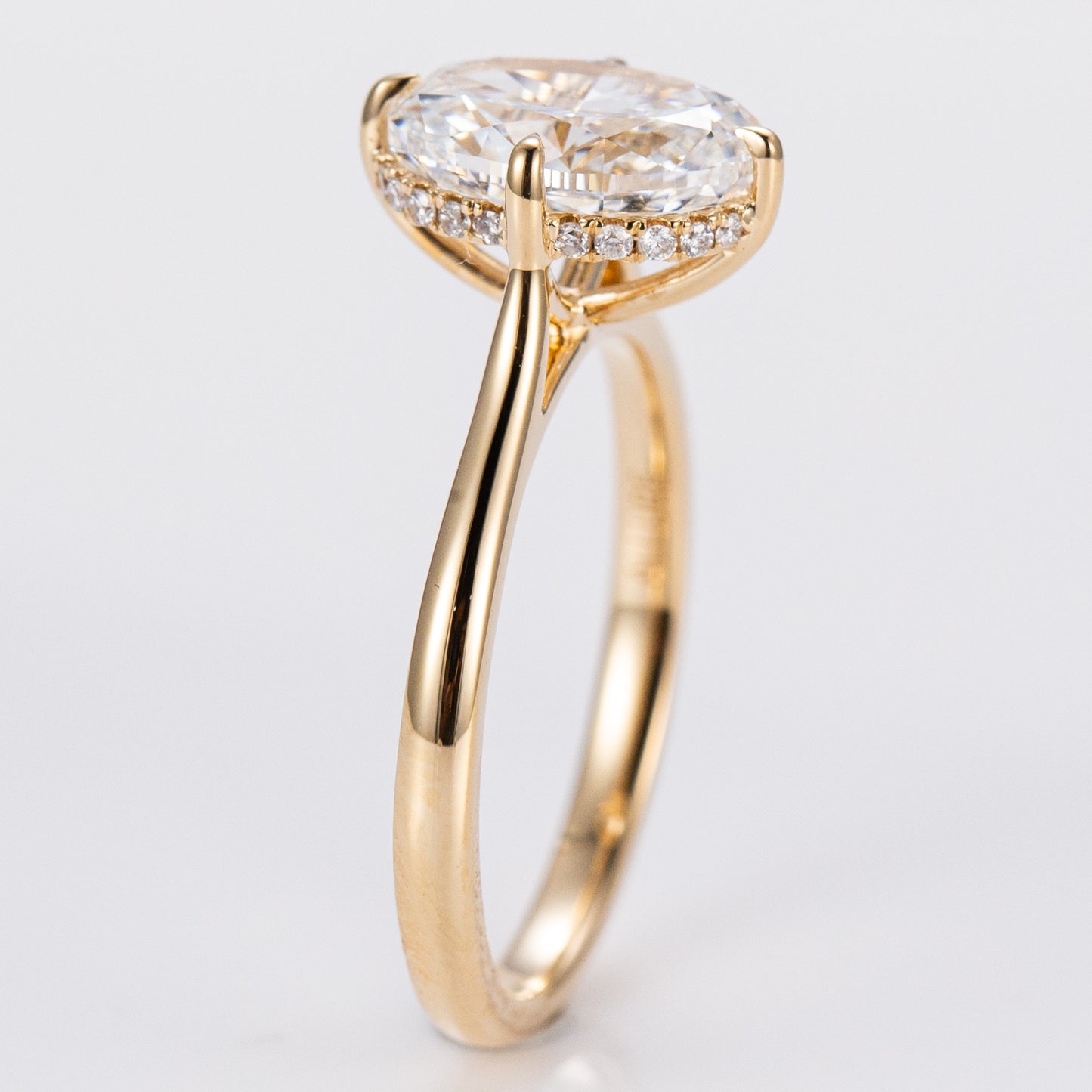 Allure Oval Cathedral - Lab-Grown Engagement Ring