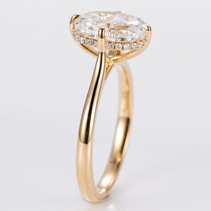 Allure Oval Cathedral - Lab-Grown Engagement Ring