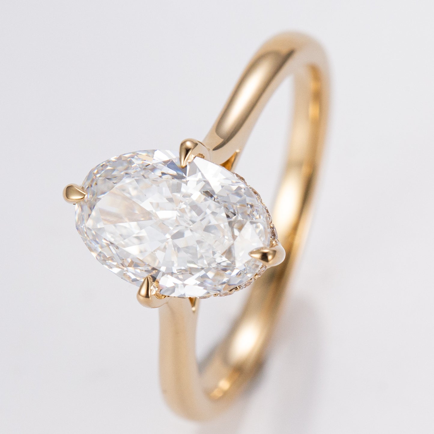 Allure Oval Cathedral - Lab-Grown Engagement Ring