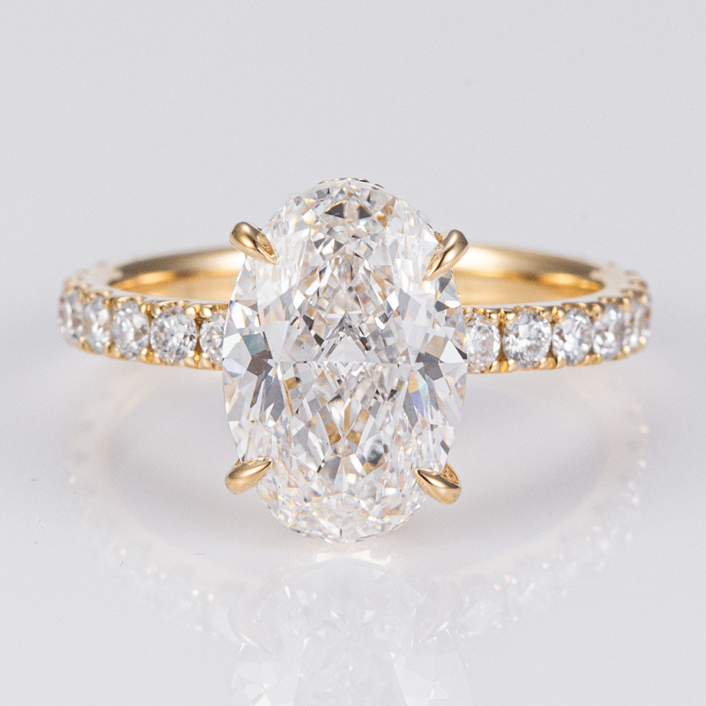 Allure Oval Pavé - Three Quarter Eternity Lab-Grown Engagement Ring