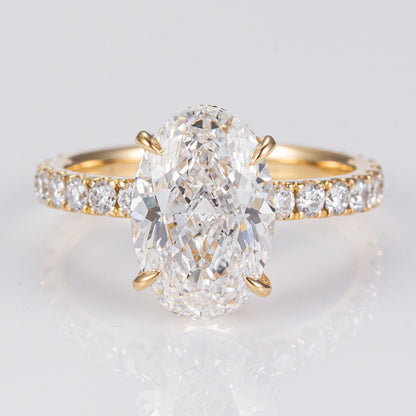 Allure Oval Pavé - Three Quarter Eternity Lab-Grown Engagement Ring
