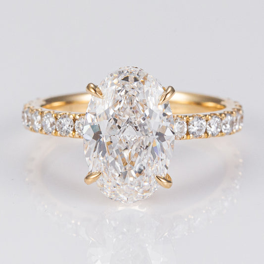 Allure Oval Pavé - Three Quarter Eternity Lab-Grown Engagement Ring