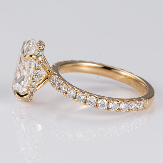 Allure Oval Pavé - Three Quarter Eternity Lab-Grown Engagement Ring
