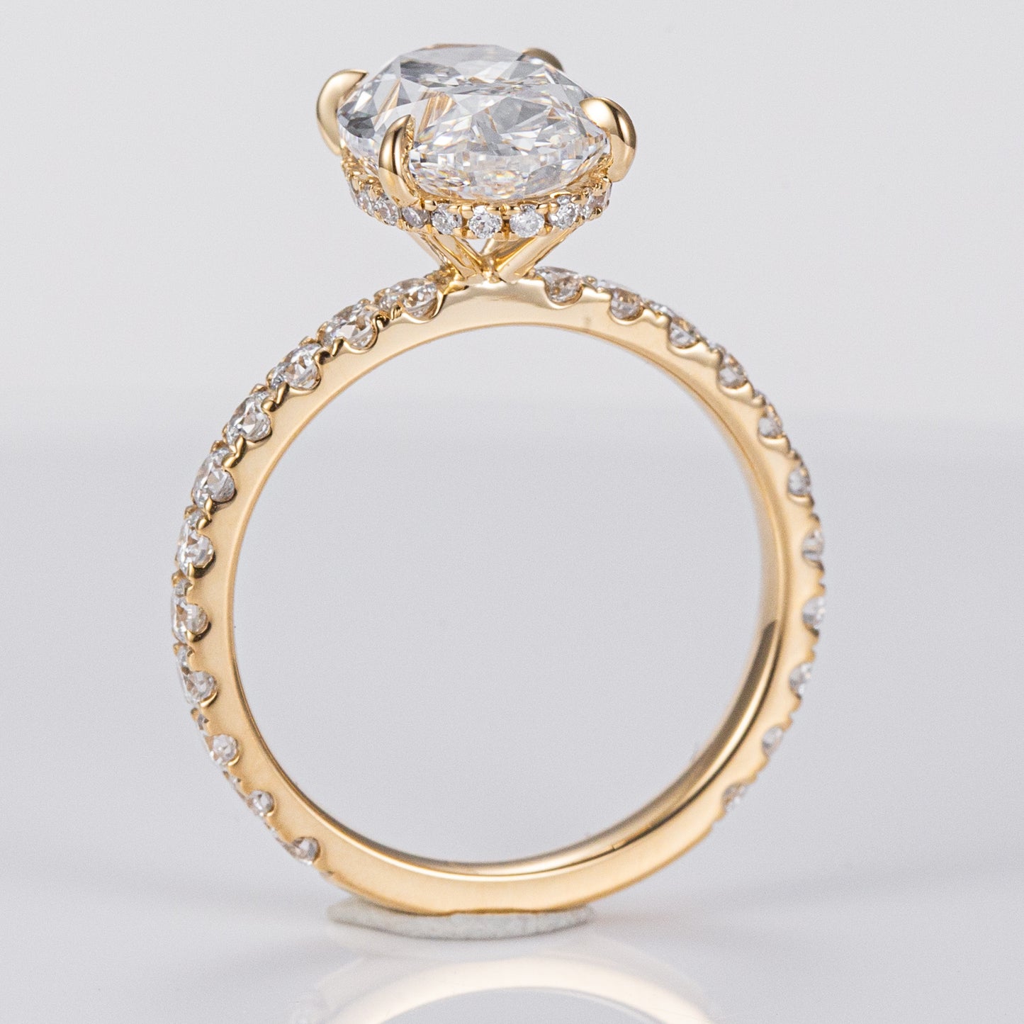 Allure Oval Pavé - Three Quarter Eternity Lab-Grown Engagement Ring
