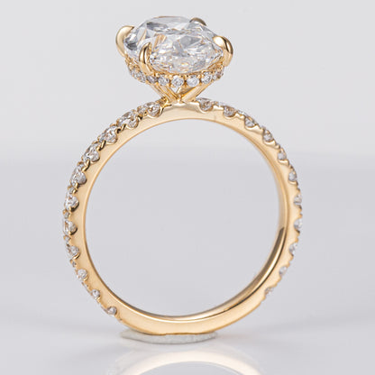 Allure Oval Pavé - Three Quarter Eternity Lab-Grown Engagement Ring