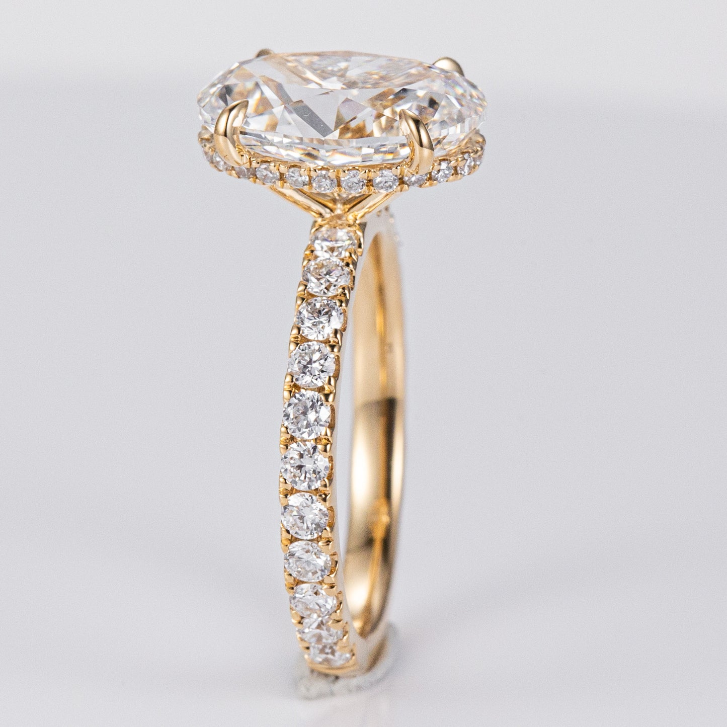 Allure Oval Pavé - Three Quarter Eternity Lab-Grown Engagement Ring