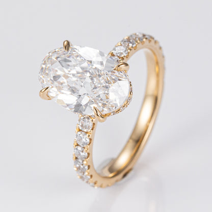 Allure Oval Pavé - Three Quarter Eternity Lab-Grown Engagement Ring