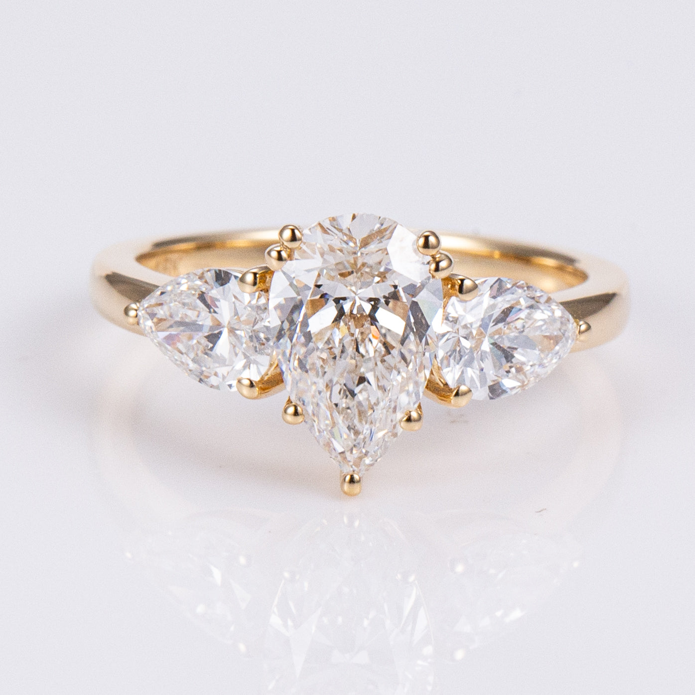 Allure Pear Trilogy Lab-Grown Engagement Ring