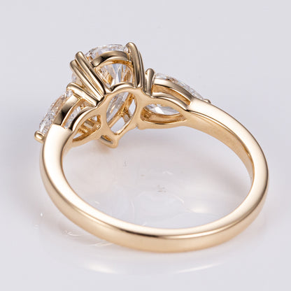 Allure Pear Trilogy Lab-Grown Engagement Ring