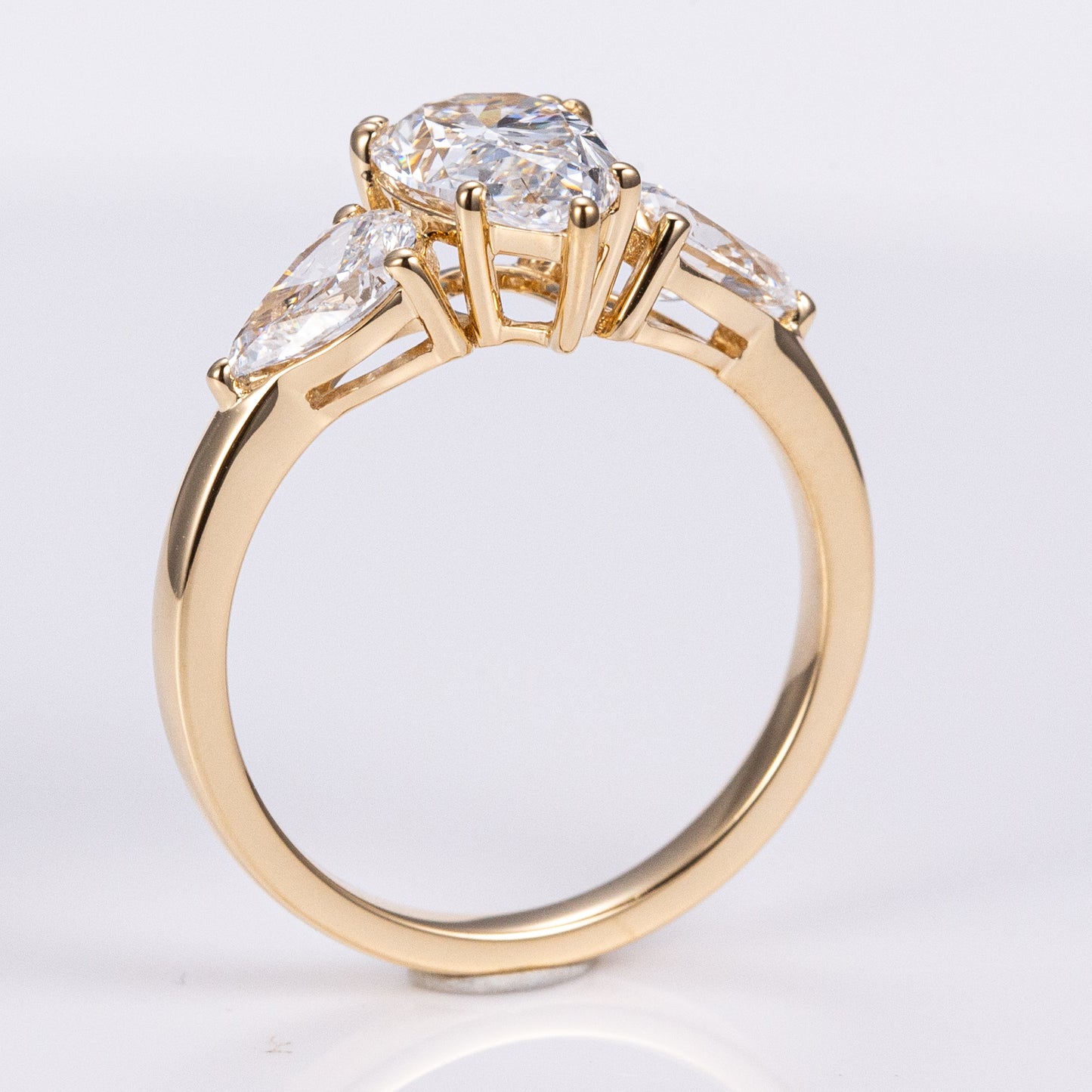 Allure Pear Trilogy Lab-Grown Engagement Ring