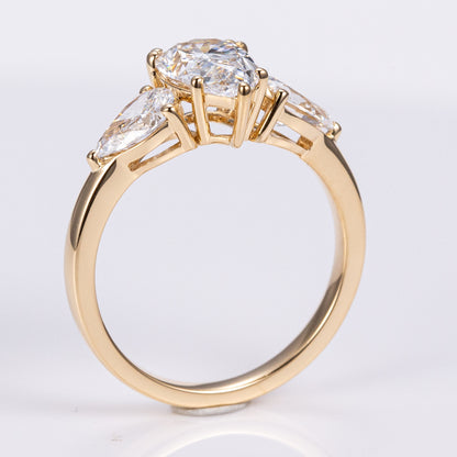 Allure Pear Trilogy Lab-Grown Engagement Ring