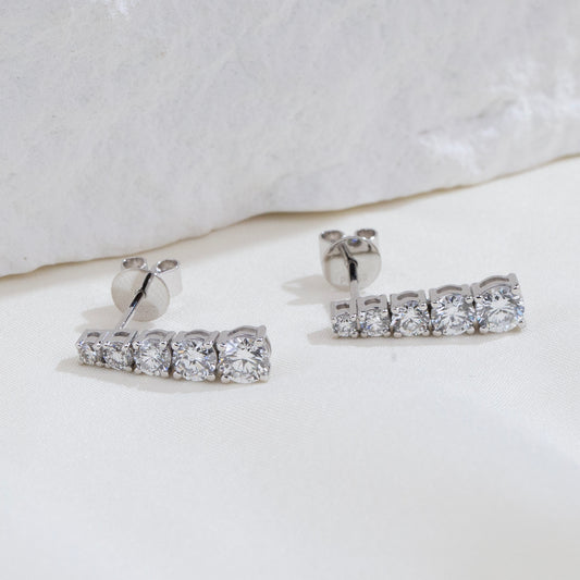Allure Drop Earrings Round Lab-Grown