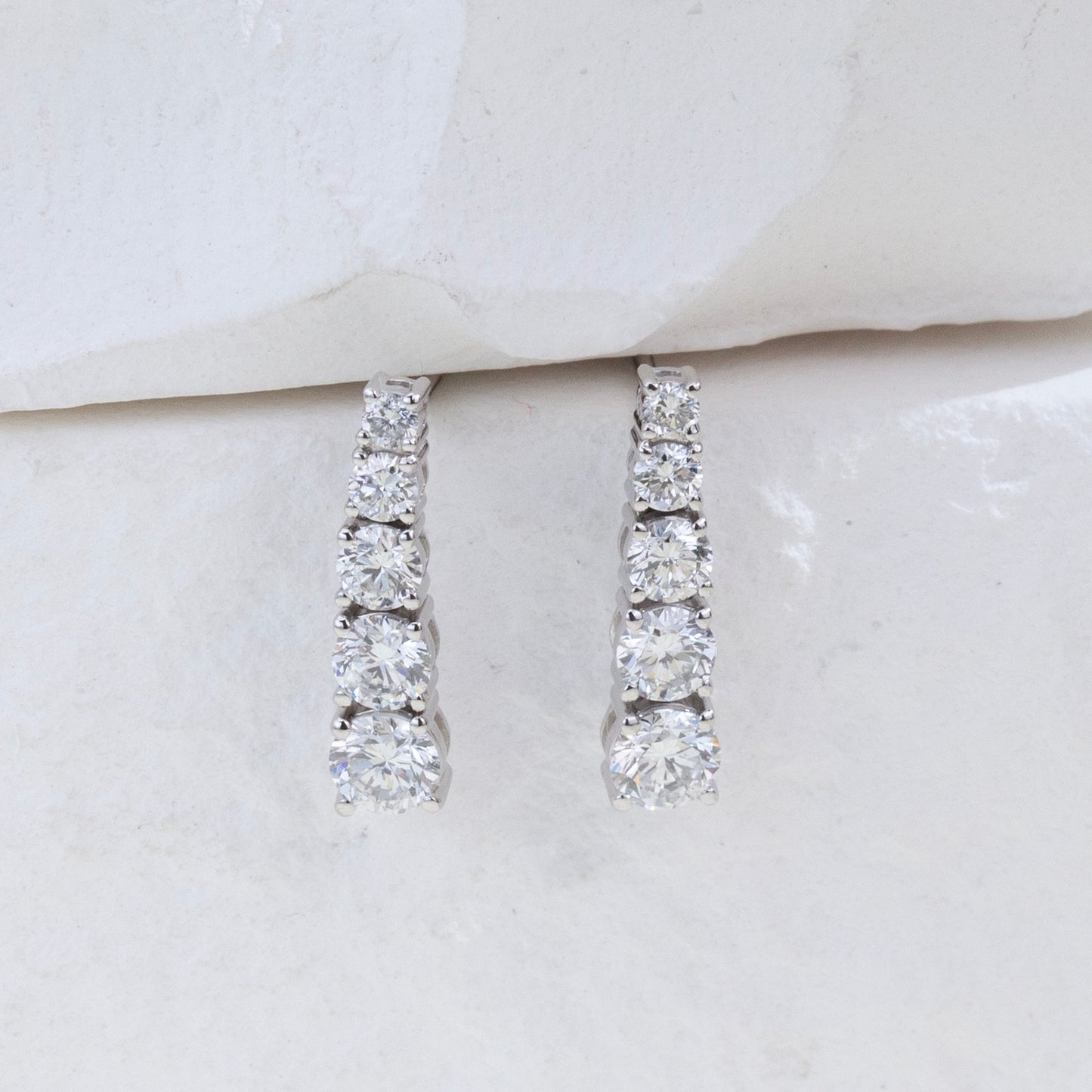 Allure Drop Earrings Round Lab-Grown