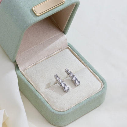 Allure Drop Earrings Round Lab-Grown