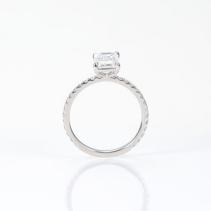Allure Emerald Cut Pavé Three-Quarter Eternity Lab-Grown