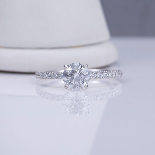 Allure Round Brilliant Pavé Half Eternity Lab-Grown
