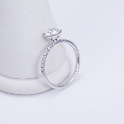 Allure Round Brilliant Pavé Half Eternity Lab-Grown