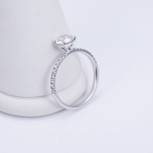 Allure Round Brilliant Pavé Half Eternity Lab-Grown