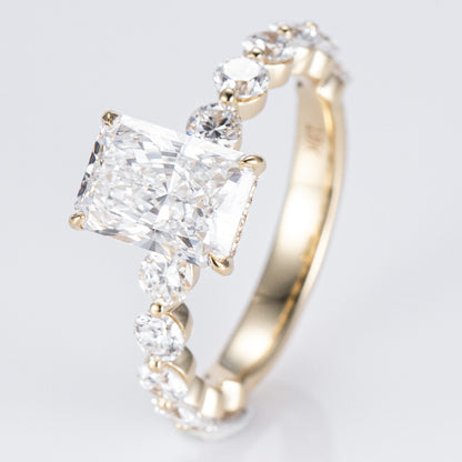 Allure Radiant Centre with Round Accents Lab-Grown