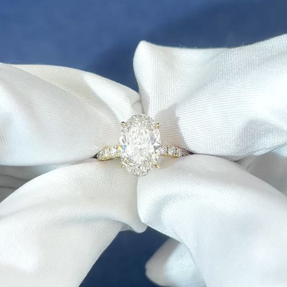 Allure Oval Pavé - Three Quarter Eternity Lab-Grown Engagement Ring