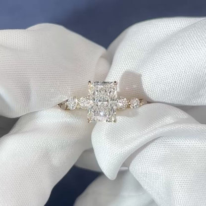 Allure Radiant Centre with Round Accents Lab-Grown